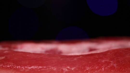 观察猪肉纹理五花肉肥瘦视频素材模板下载
