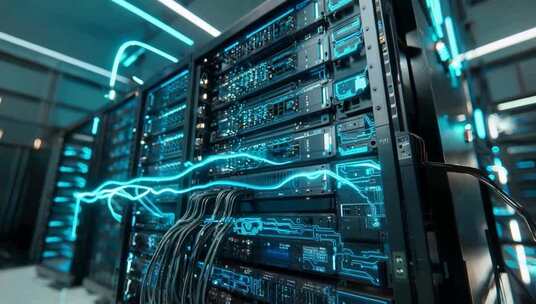 服务器机房科技感场景