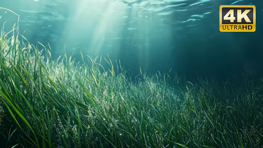 海草海洋海底植物水族馆海洋馆生态环境