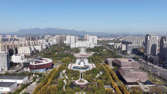 江西上饶市民公园博物馆航拍