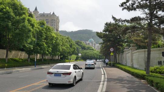 大连滨海路栈道风光