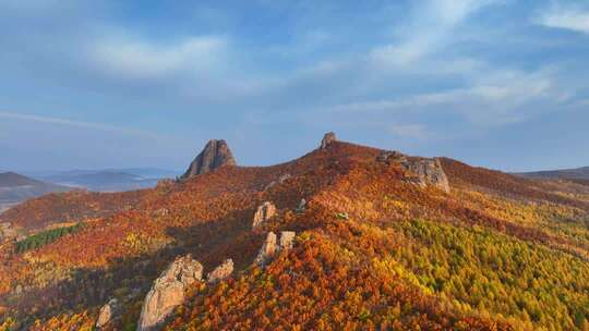 东北山林浓郁唯美秋色