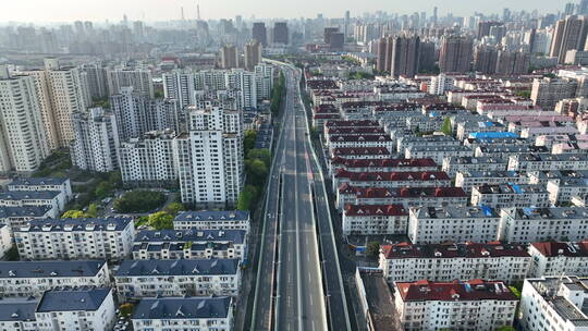 上海疫情城市路面空荡