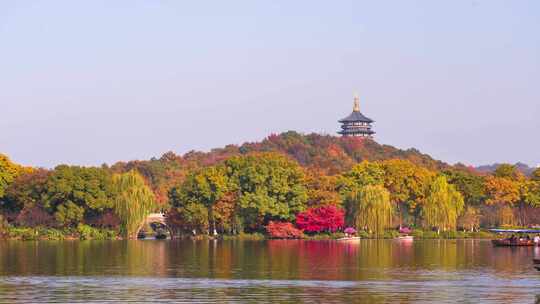 【合集】杭州西湖秋天风景延时