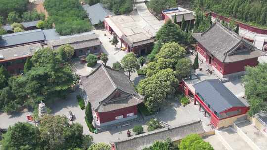 航拍洛阳龙门十寺之一广化寺