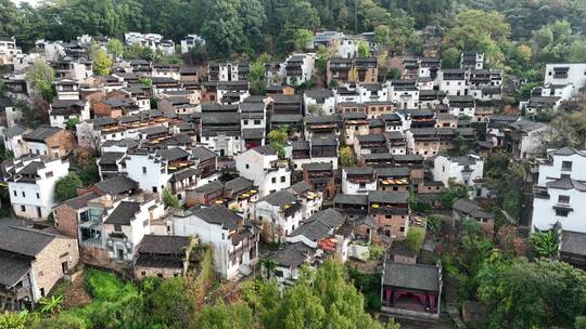 婺源篁岭航拍全景