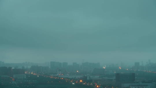 城市延时 杭州钱塘区下沙 夜景延时