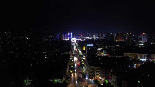 合集湖南怀化四线城市夜景航拍