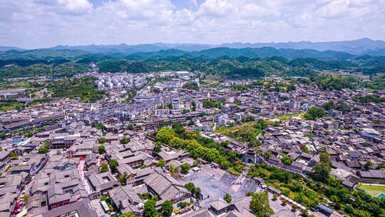 8K贵阳青岩古镇5A景区建筑航拍延时