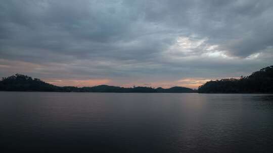 东莞同沙生态公园夜景湖光山色风光延时