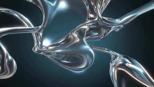 液态金属3D渲染抽象素材