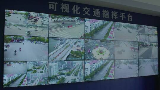 交通队可视化交通指挥中心视频素材模板下载