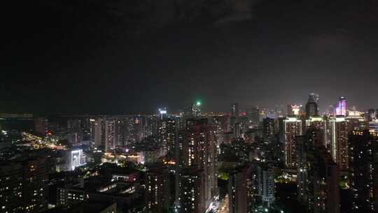 深圳福田区CBD夜景航拍