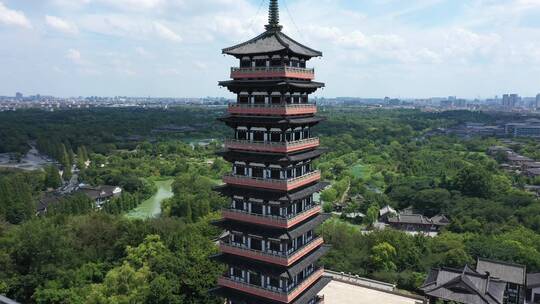 航拍扬州大明寺