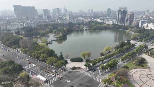 池州城市环境4k航拍