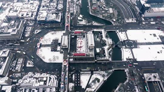 西安永宁门 灯会 雪景