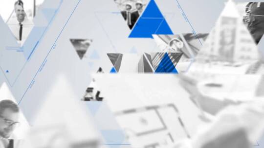 创意设计幻灯片三角形企业人物介绍AE模板