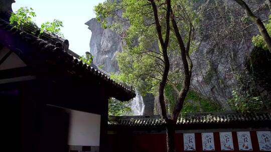 绍兴柯岩景区普照寺景点4K视频