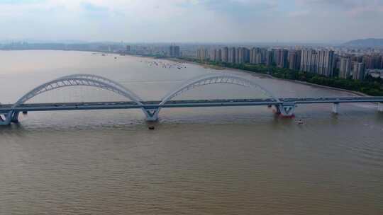 浙江杭州城市风景视频素材航拍
