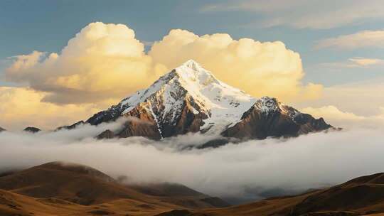 雪山自然风光全景