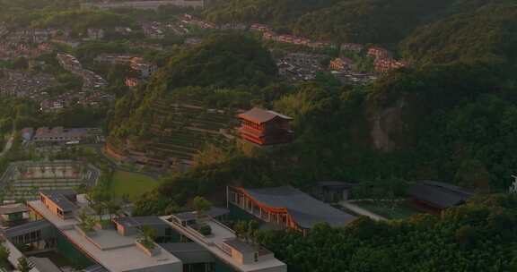 杭州市余杭良渚国家版本馆高低空航拍