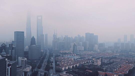 上海雾天航拍