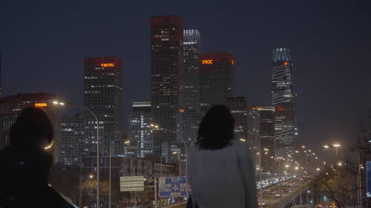 北京国贸夜景 北京CBD夜景