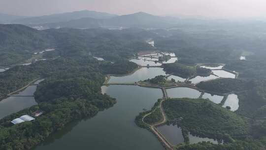 东莞市同沙生态水库公园航拍