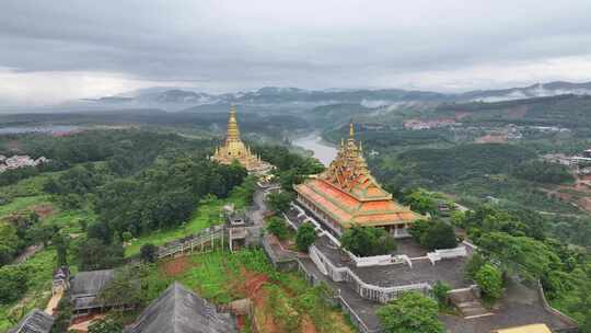 瑞丽市总佛寺航拍