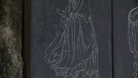 湖北宜昌屈原祠白居易像地拍