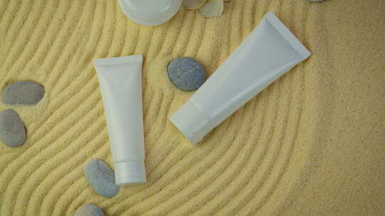 Sand Spa化妆品概念的背景视频素材模板下载