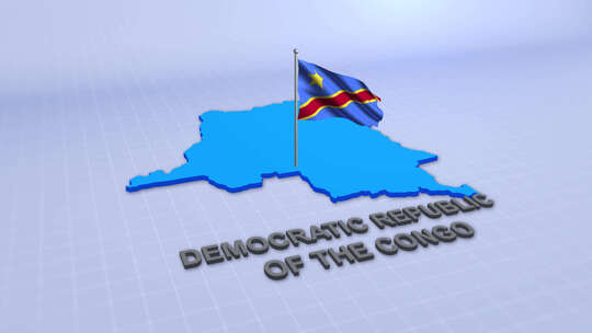 刚果民主共和国国旗地图