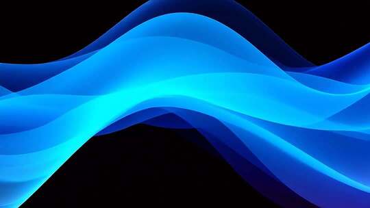 蓝色动感波浪抽象背景