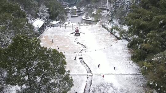 航拍冬天雪景