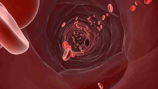 三维血管红细胞流动镜头感强-alpha