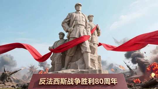 反法西斯战争胜利雕塑素材