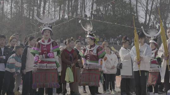 贵州少数民族芦笙会载歌载舞吹芦笙4k视频