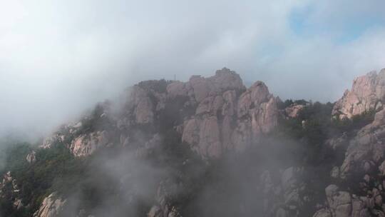 航拍青岛崂山自然风景区