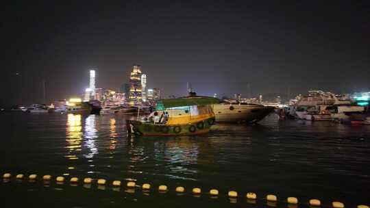 香港维多利亚港夜景视频素材模板下载