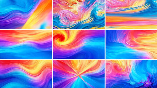 色彩背景 多彩流体渐变背景 抽象艺术