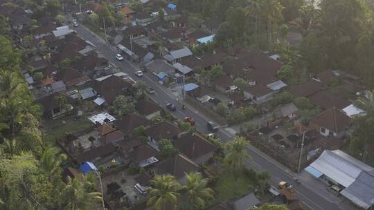 4K巴厘岛海岛乌布丛林城镇航拍风光