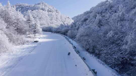 秦岭分水岭  冰雪世界视频素材模板下载