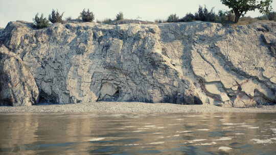澳大利亚河沿岸雄伟的岩石形成视频素材模板下载
