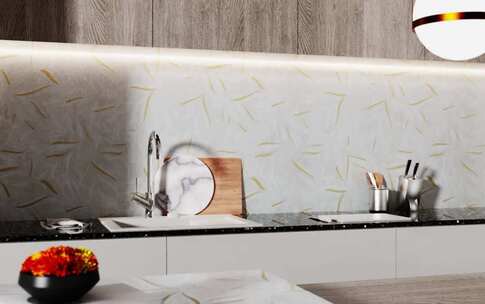 现代厨房台面与装饰