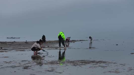 海陵岛瓦晒湾网红赶海圣地航拍