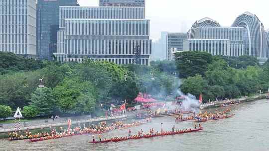 中国广东省广州市生物岛大学城龙舟招景