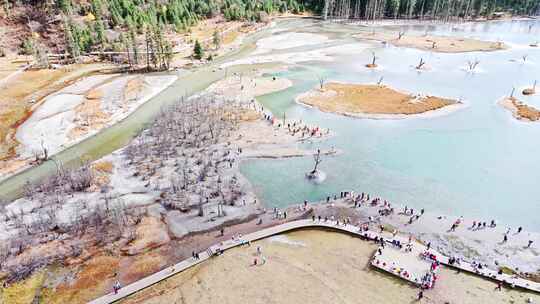 川西阿坝四姑娘山双桥沟山谷湖泊秋天秋色