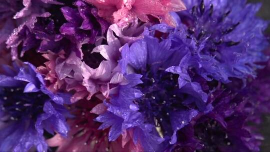 紫色的花束特写