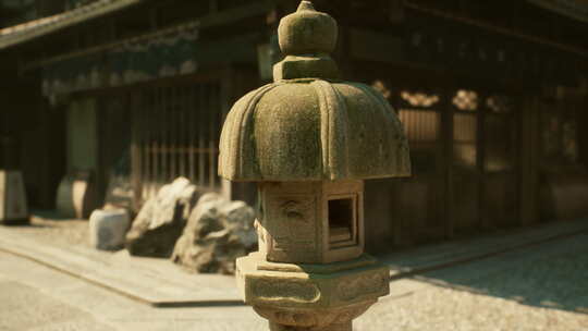 空荡荡的日本寺庙建筑