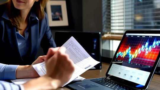 商务讨论会议办公合作白领办公职场奋斗特写